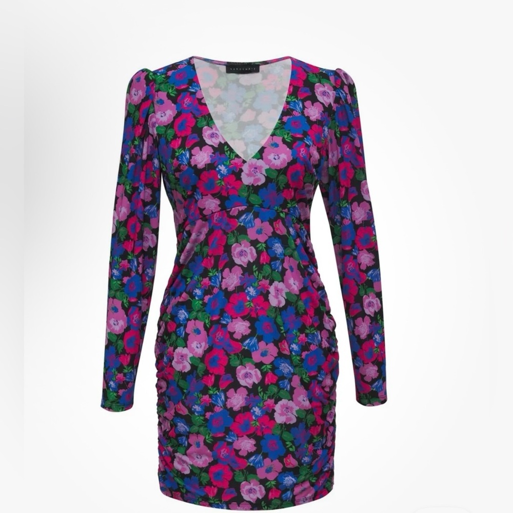 Sanctuary All Eyes on Me Jewel Garden Dress Long Sleeve, Medium NWT